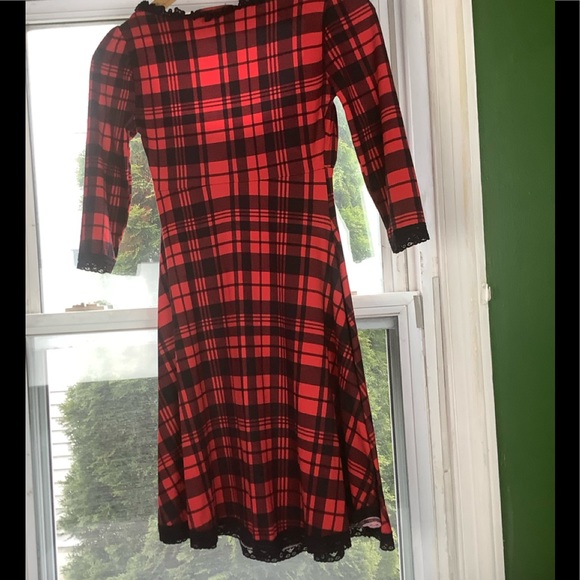 Wax Poetic Clothing Mini Light Plaid Dress - Picture 8 of 9